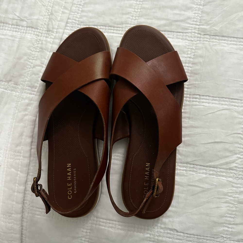 Cole Haan Brown Leather Sandals Classic Design